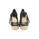 GUCCI – Espadrilles compensées en crochet noir
