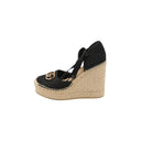 GUCCI – Espadrilles compensées en crochet noir