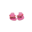 DIOR – Sandales à nœud en cuir rose