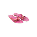 DIOR – Sandales à nœud en cuir rose