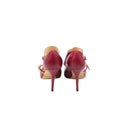 JIMMY CHOO – Escarpins à bride en cuir lie de vin