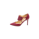 JIMMY CHOO – Escarpins à bride en cuir lie de vin