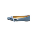 JIMMY CHOO – Ballerines à nœud logo en toile bleu denim