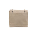 CHANEL – Sac shopping vintage en toile beige