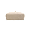 CHANEL – Sac shopping vintage en toile beige