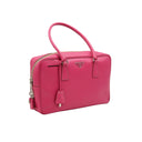 PRADA – Sac à main en cuir Saffiano rose