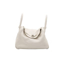HERMÈS – Sac Lindy en cuir blanc