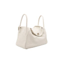 HERMÈS – Sac Lindy en cuir blanc