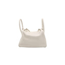 HERMÈS – Sac Lindy en cuir blanc