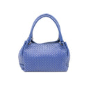 BOTTEGA VENETA – Petit sac cabas en cuir Intrecciato bleu