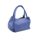 BOTTEGA VENETA – Petit sac cabas en cuir Intrecciato bleu