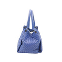 BOTTEGA VENETA – Petit sac cabas en cuir Intrecciato bleu