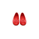 CHANEL – Ballerines matelassées en cuir rose et rouge