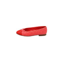 CHANEL – Ballerines matelassées en cuir rose et rouge