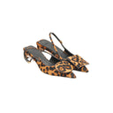 JACQUEMUS – Escarpins slingback à imprimé léopard en cuir façon poulain