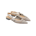 DIOR – Ballerines J’Adior slingback en résille grise