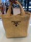 Mini Tote bag vip Prada en raphia