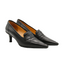 Escarpins vintage bout pointu logo CC en cuir noir