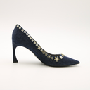 Dior denim pumps with floral embellishments