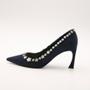Dior denim pumps with floral embellishments