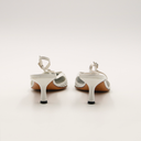 Chanel vintage white openwork leather pumps