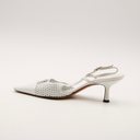 Chanel vintage white openwork leather pumps