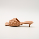 Bottega Veneta quilted camel leather mules