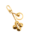 Porte-clés Louis Vuitton doré motif fleur Monogram