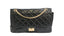 Sac 2.55 édition 50 ans en cuir de veau froissé noir brillant