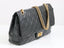 Sac 2.55 édition 50 ans en cuir de veau froissé noir brillant