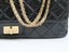 Sac 2.55 édition 50 ans en cuir de veau froissé noir brillant