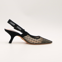 Dior J'Adior Black Mesh Slingback Pumps