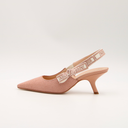 Dior Powder Pink Fabric Pumps
