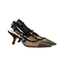 Dior J'Adior Black Mesh Slingback Pumps