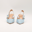 Escarpins Dior slingback J’Adior toile bleu ciel