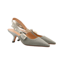 Grey Dior slingback pumps