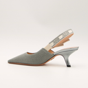 Grey Dior slingback pumps