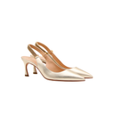 Dior gold slingback pumps