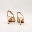 Dior gold slingback pumps
