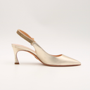 Dior gold slingback pumps