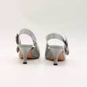 Dior grey patent leather slingback pumps