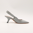 Dior grey patent leather slingback pumps
