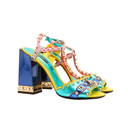 Sandales Dolce & Gabbana multicolores à talons ornés