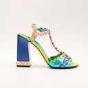 Sandales Dolce & Gabbana multicolores à talons ornés
