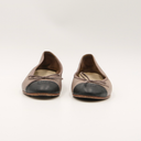 Chanel ballet flats in beige textured leather