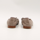 Chanel ballet flats in beige textured leather