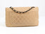 Sac Timeless en cuir beige et métallerie noir