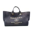 Chanel Deauville Tote Bag - Midnight Blue Denim