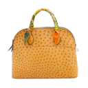 Sac Hermès Bolide en cuir d’autruche Miel