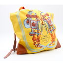 Hermès "Brides de Gala" tote bag in printed silk and leather